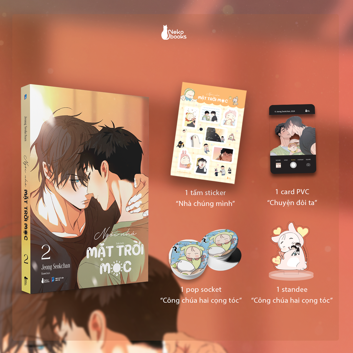 Bộ
						
										
										Ngôi Nhà Mặt Trời Mọc - Tập 2 - Bản Đặc Biệt - Tặng Kèm Tấm Sticker “Nhà Chúng Mình” + Standee “Công Chúa Hai Cọng Tóc” + Pop Socket “Công Chúa Hai Cọng Tóc” + Card PVC “Chuyện Đôi Ta” - Ảnh 2