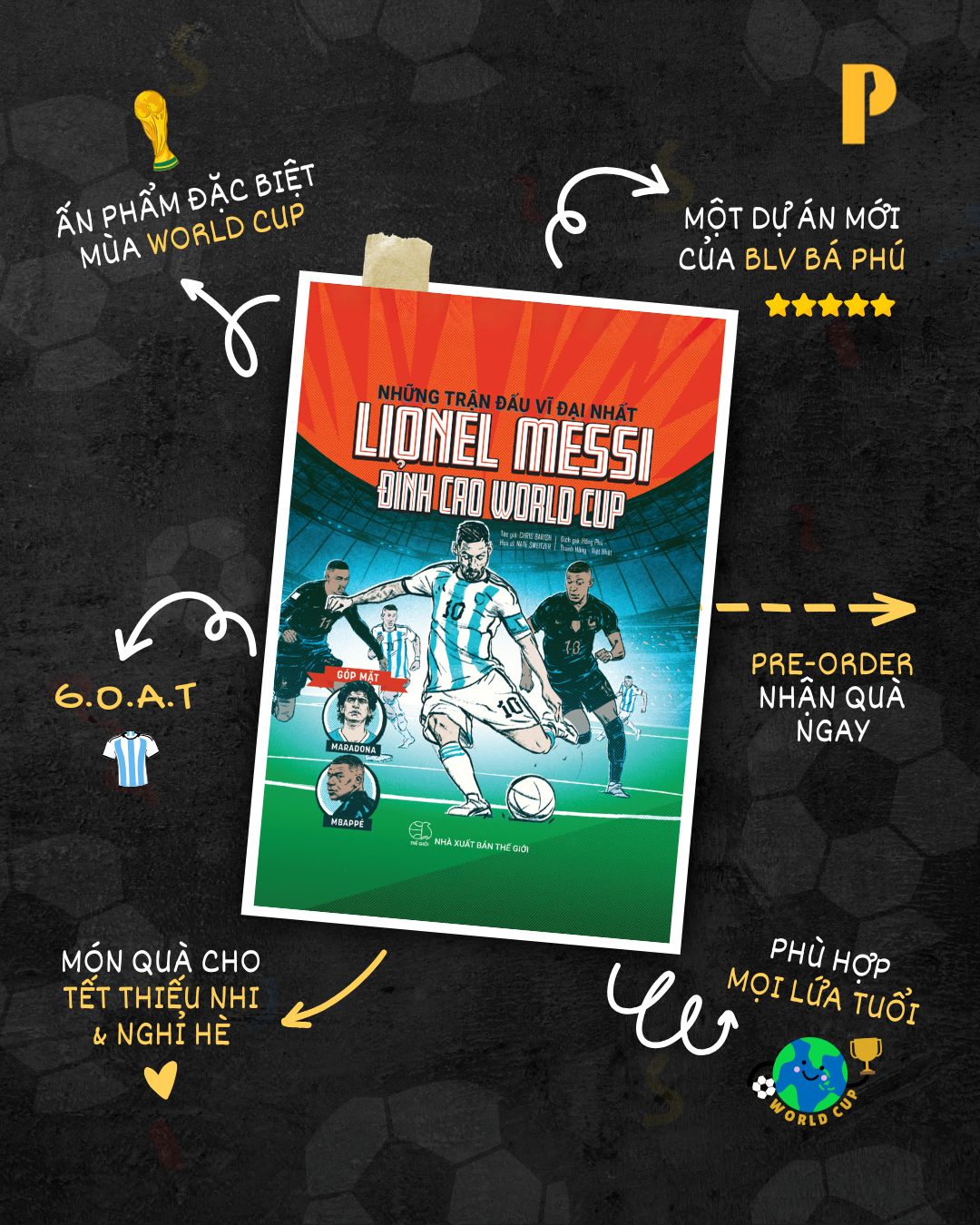 Bộ Những Trận Đấu Vĩ Đại Nhất - Lionel Messi - Đỉnh Cao World Cup - Bìa Cứng - Tặng Kèm Sticker - Ảnh 4