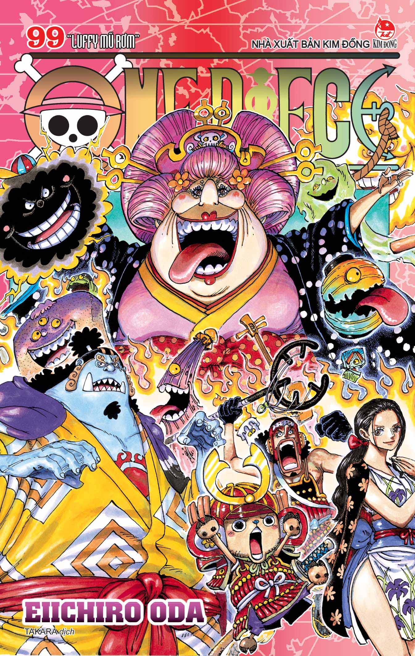 bộ one piece - tập 99 - luffy mũ rơm - bản bìa áo - Ảnh 2