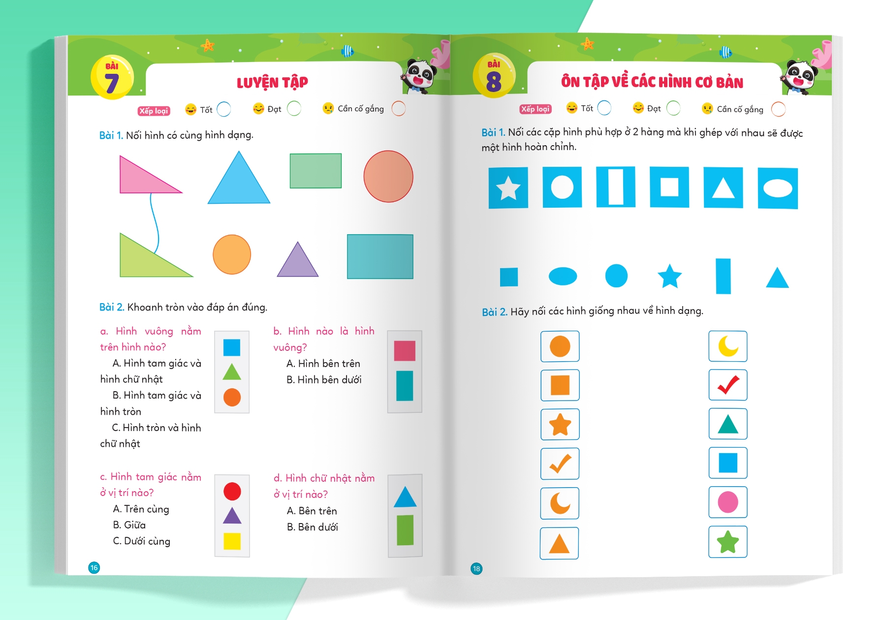 bộ phiếu luyện toán tư duy cùng gấu kiki 2: làm quen với hình khối - Ảnh 6