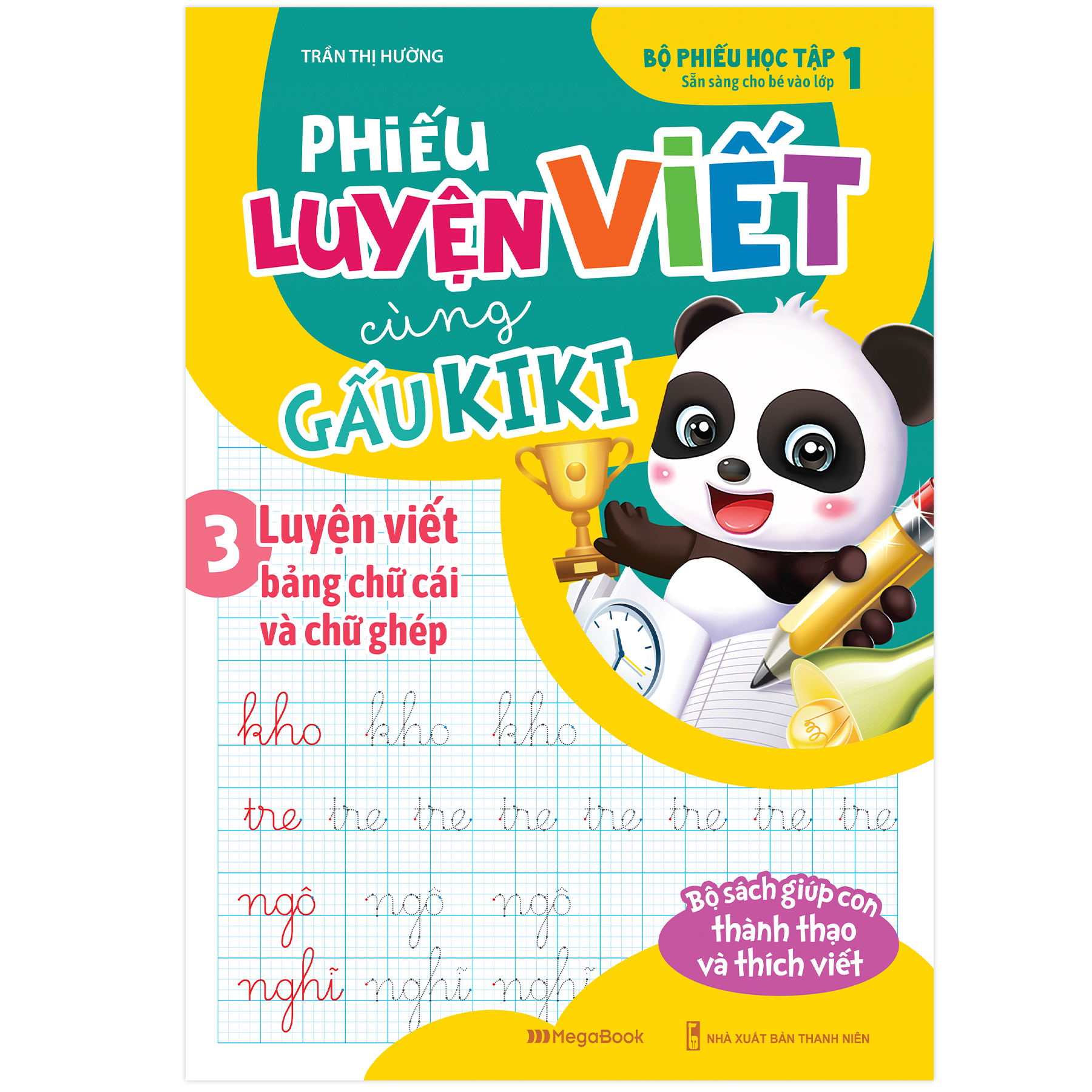 bộ phiếu luyện viết cùng gấu kiki 3 - luyện viết bảng chữ cái và chữ ghép - Ảnh 2