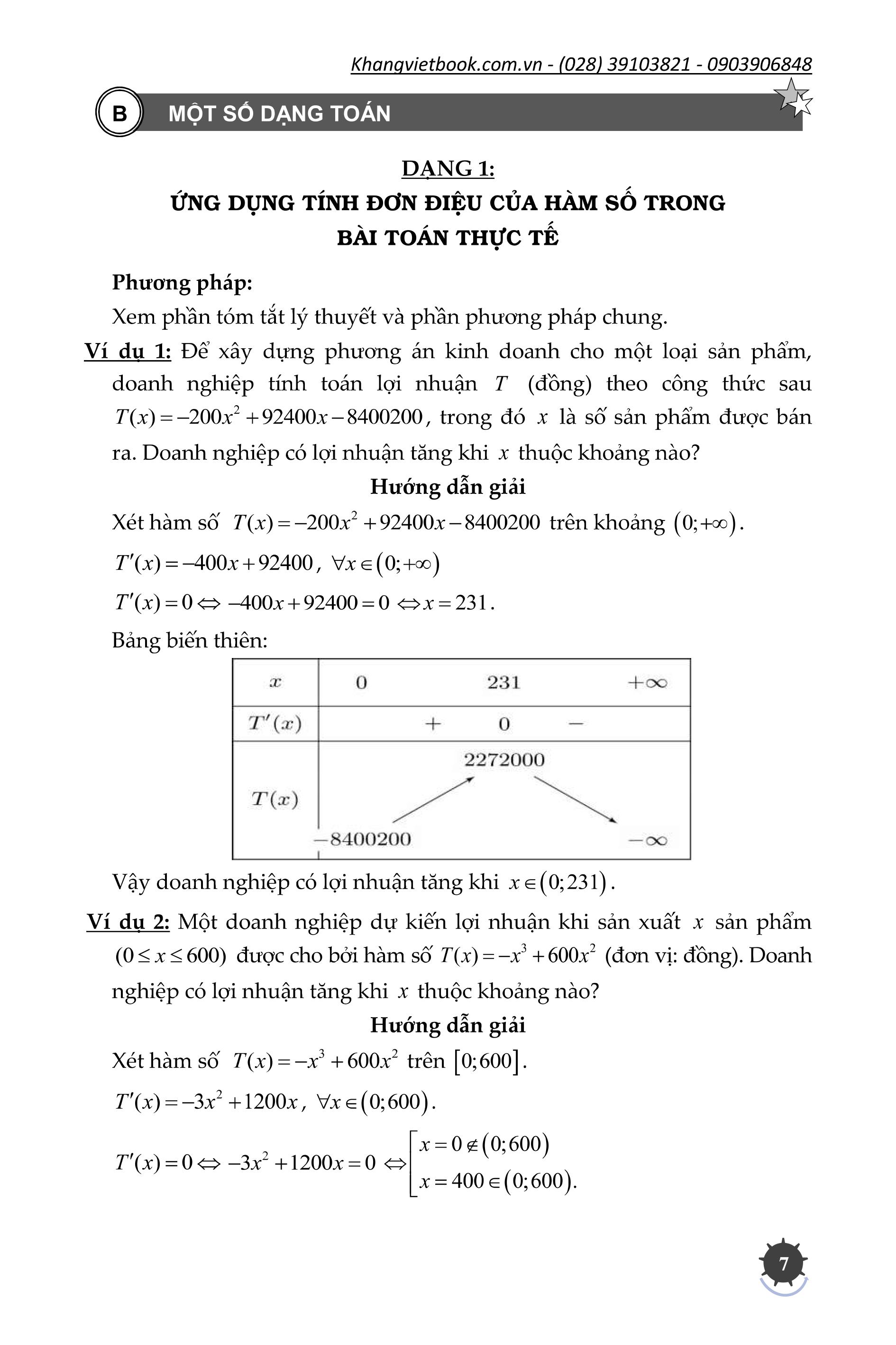 Bộ Phương Pháp Giải Các Dạng Toán Thực Tế 12 - Ảnh 7