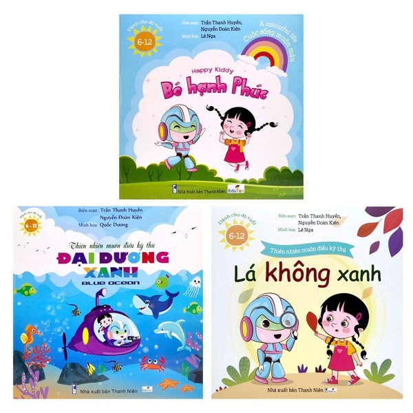 bộ sách bé hạnh phúc + lá không xanh + đại dương xanh (tặng kèm bao lì xì)