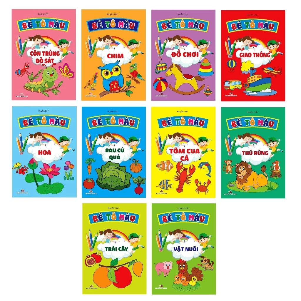 bộ sách bé tô màu (bộ 10 cuốn) - Ảnh 2