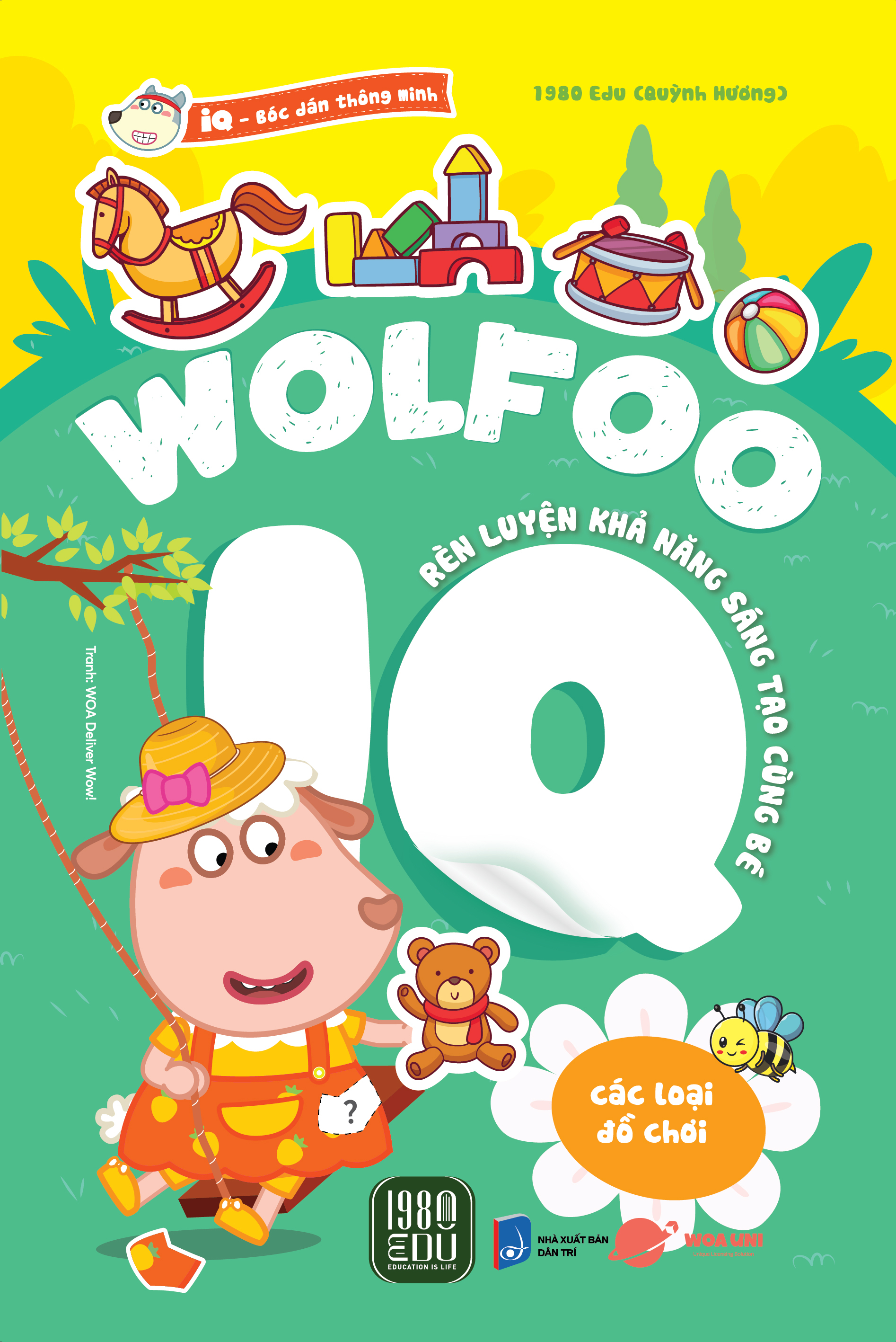 bộ sách bóc dán thông minh - wolfoo iq rèn luyện khả năng sáng tạo cùng bé (bộ 6 cuốn) - Ảnh 6