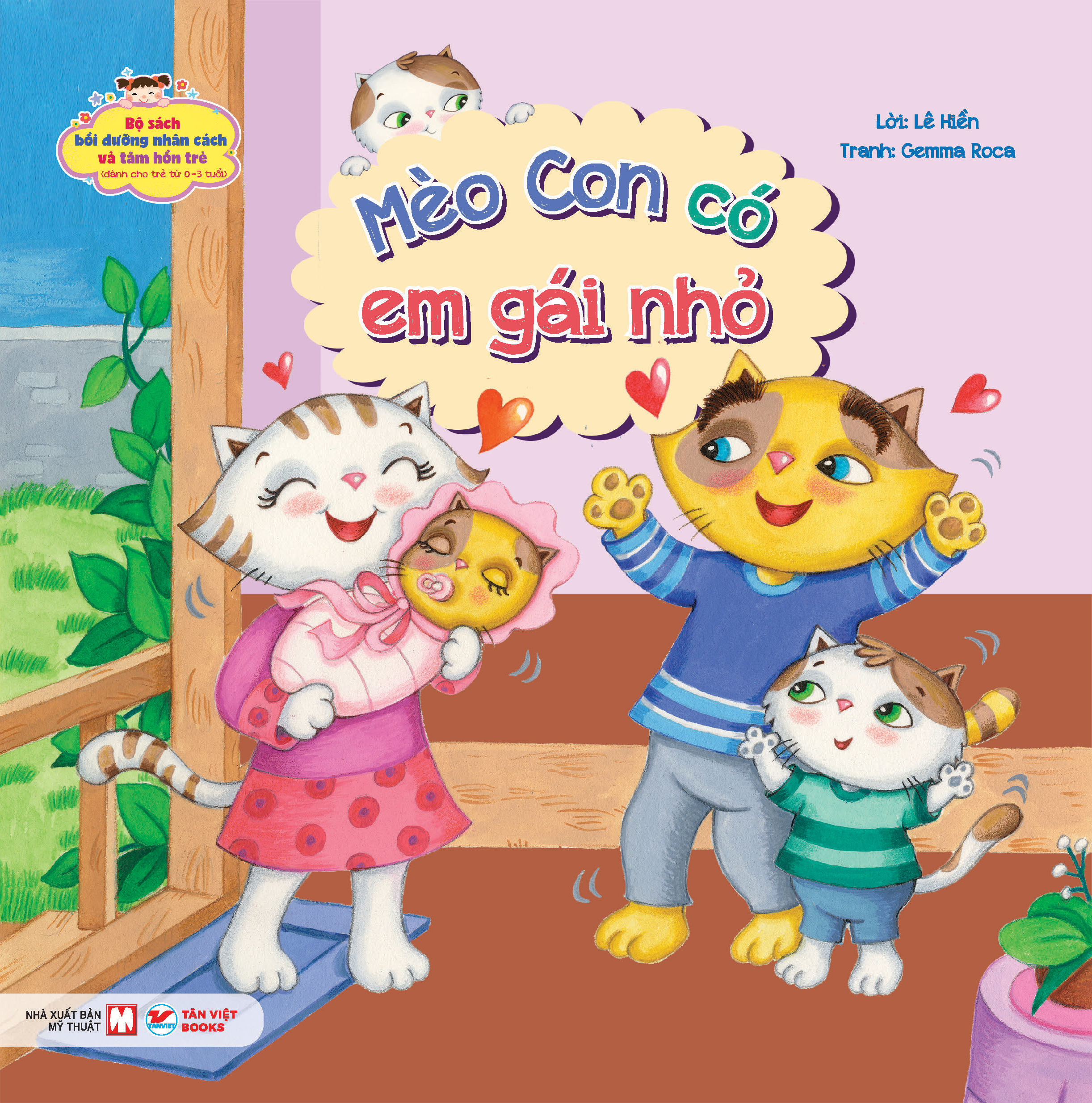 bộ sách bồi dưỡng nhân cách và tâm hồn trẻ - mèo con có em gái nhỏ (dành cho trẻ từ 0-3 tuổi) - Ảnh 2