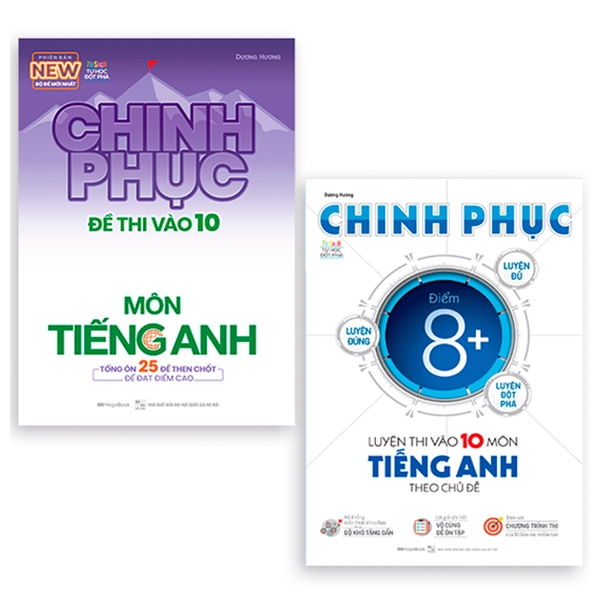 bộ sách chinh phục toàn diện môn tiếng anh kỳ thi vào 10 (bộ 2 cuốn)