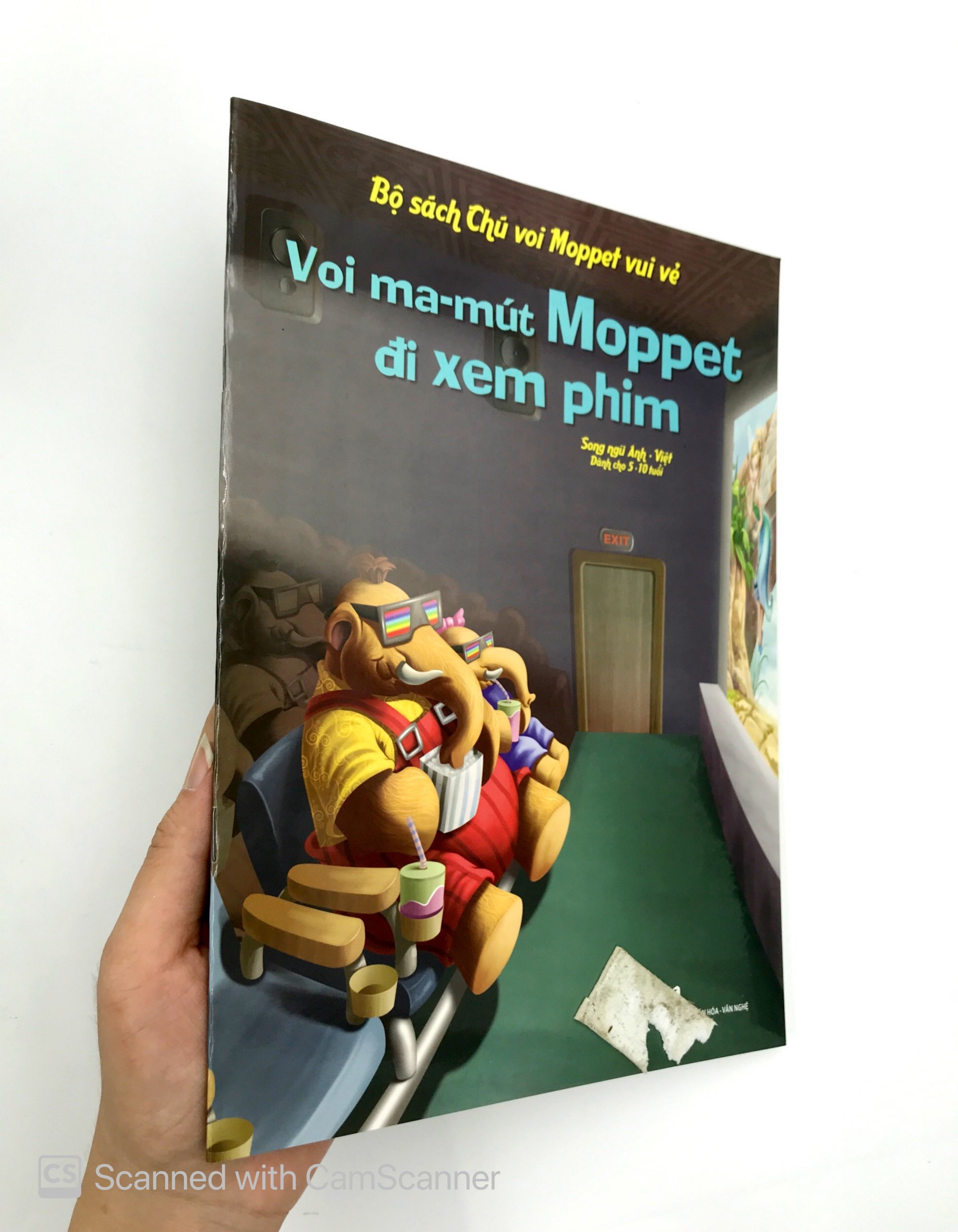 bộ sách chú voi moppet vui vẻ - voi ma-mut moppet đi xem phim - Ảnh 7