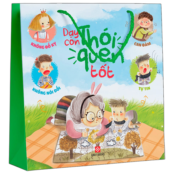 Bo Sach Day Con Thoi Quen Tot - Tu Tin + Can Dam + Khong Noi Doi + Khong Do Ky (Tui 4 Cuon)