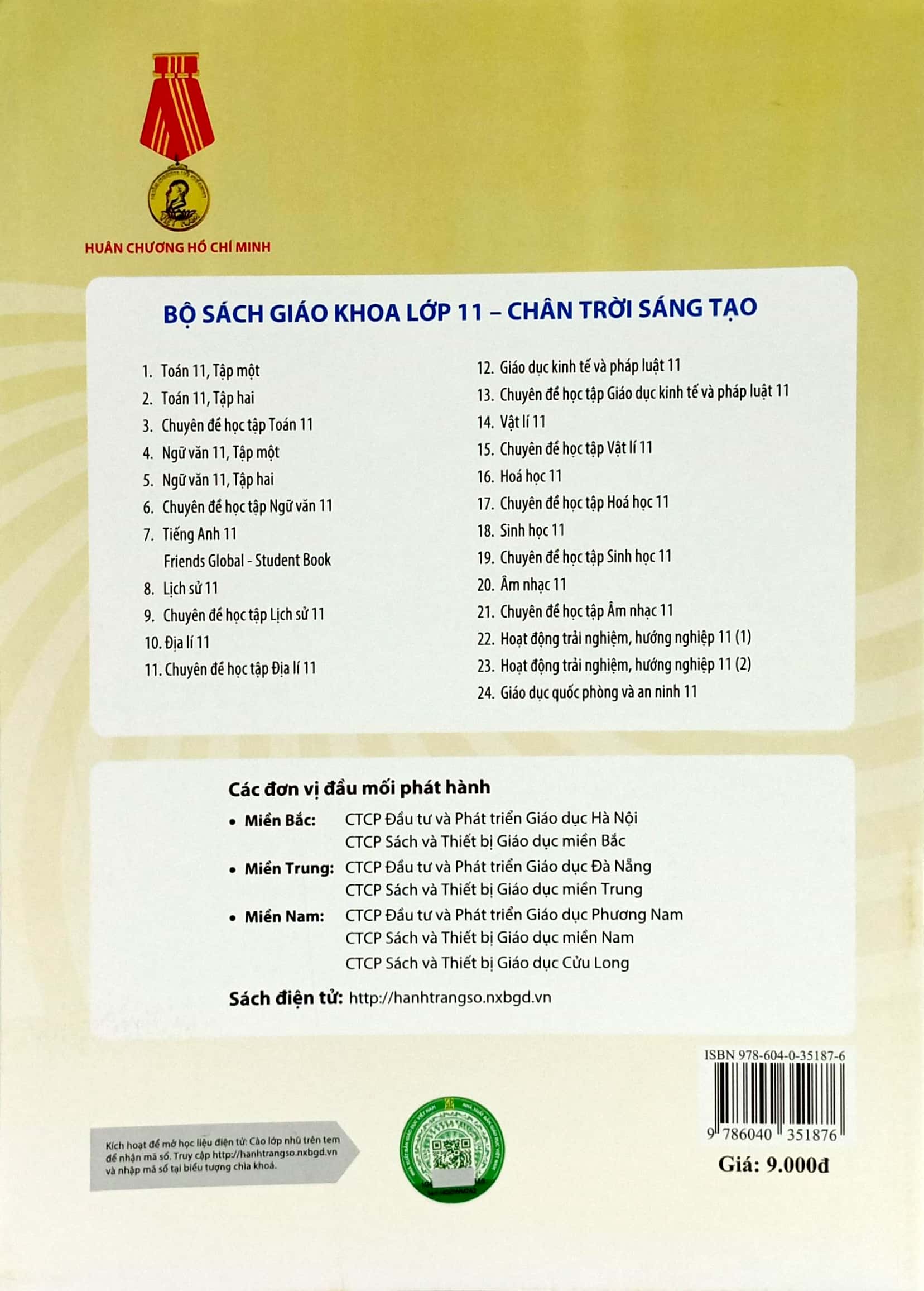 bộ sách giáo khoa lớp 11 - chân trời - chương trình chuẩn (bài học + bài tập) - Ảnh 6