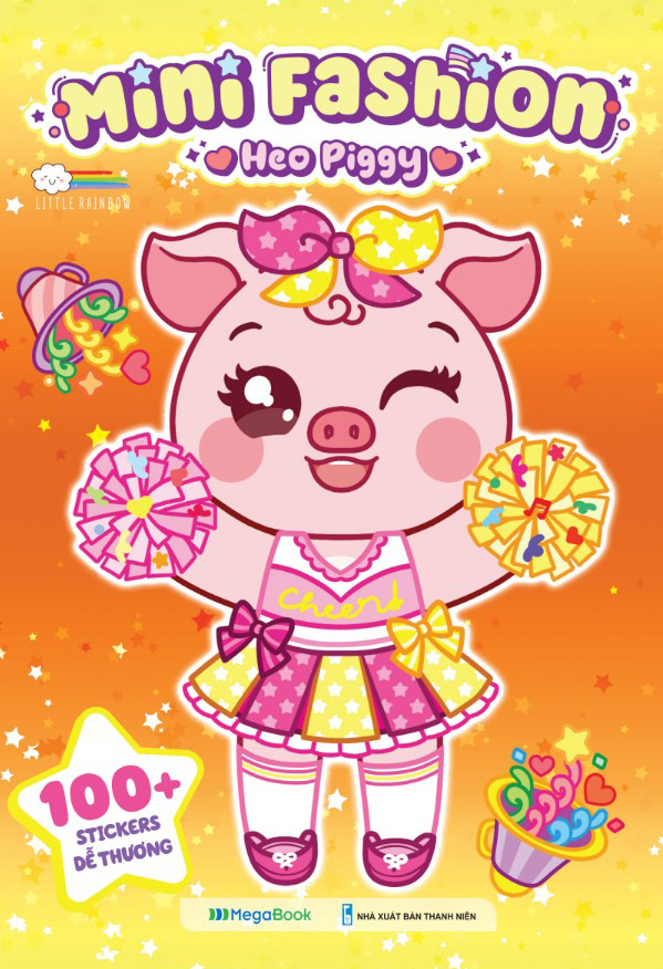bộ sách mini fashion - thỏ bunny + heo piggy + mèo catty + gấu honey (bộ 4 cuốn) - Ảnh 5