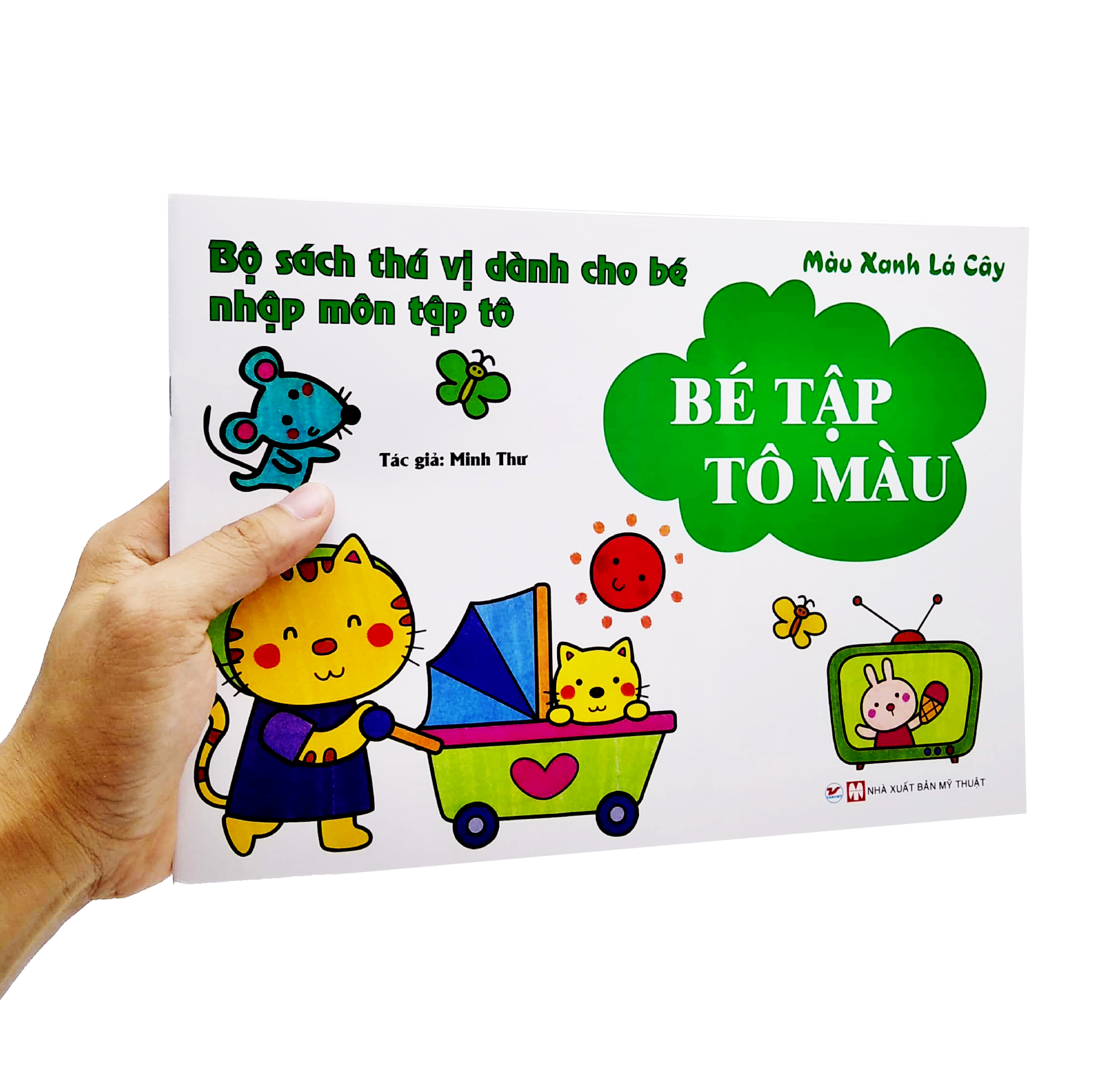 bộ sách thú vị dành cho bé nhập môn tập tô - bé tập tô màu - màu xanh lá cây - Ảnh 7