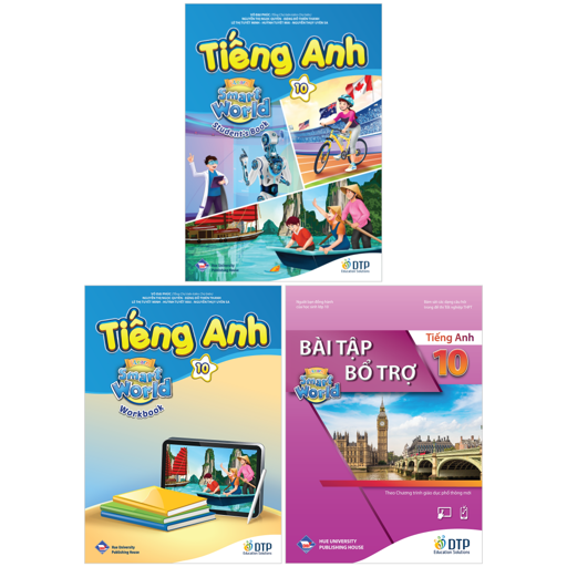Bo Sach Tieng Anh 10 - I-Learn Smart World - Student's Book + Workbook + Bai Tap Bo Tro (Bo 3 Cuon)