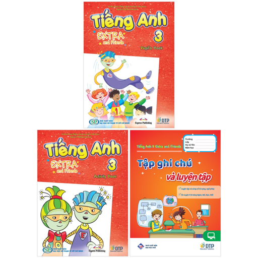 Bo Sach Tieng Anh 3 - Extra And Friends - Pupil's Book + Activity Book + Tap Ghi Chu Va Luyen Tap (Bo 3 Cuon)