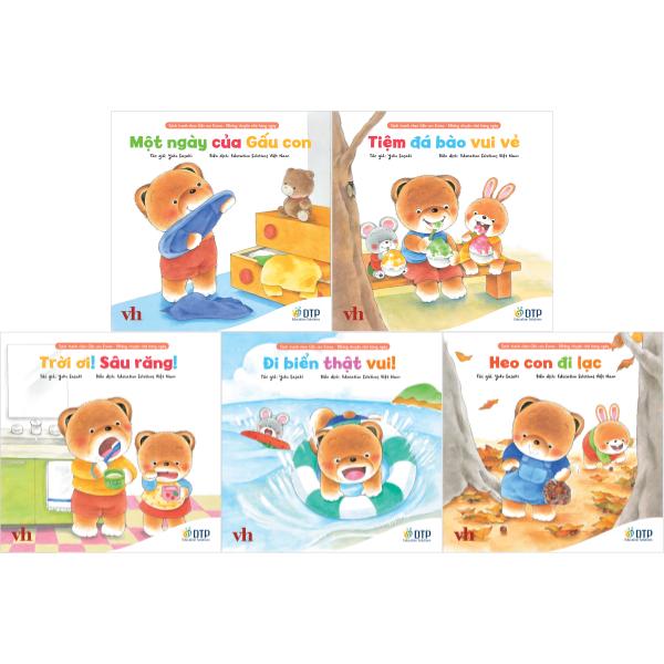 bộ sách tranh ehon gấu con kuma - những chuyện nhỏ hàng ngày - phần 2 (bộ 5 cuốn)