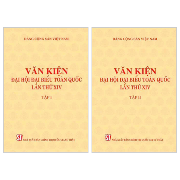 Bộ Sách Văn Kiện Đại Hội Đại Biểu Toàn Quốc Lần Thứ XIV - Tập 1 + Tập 2 (Bộ 2 Tập)