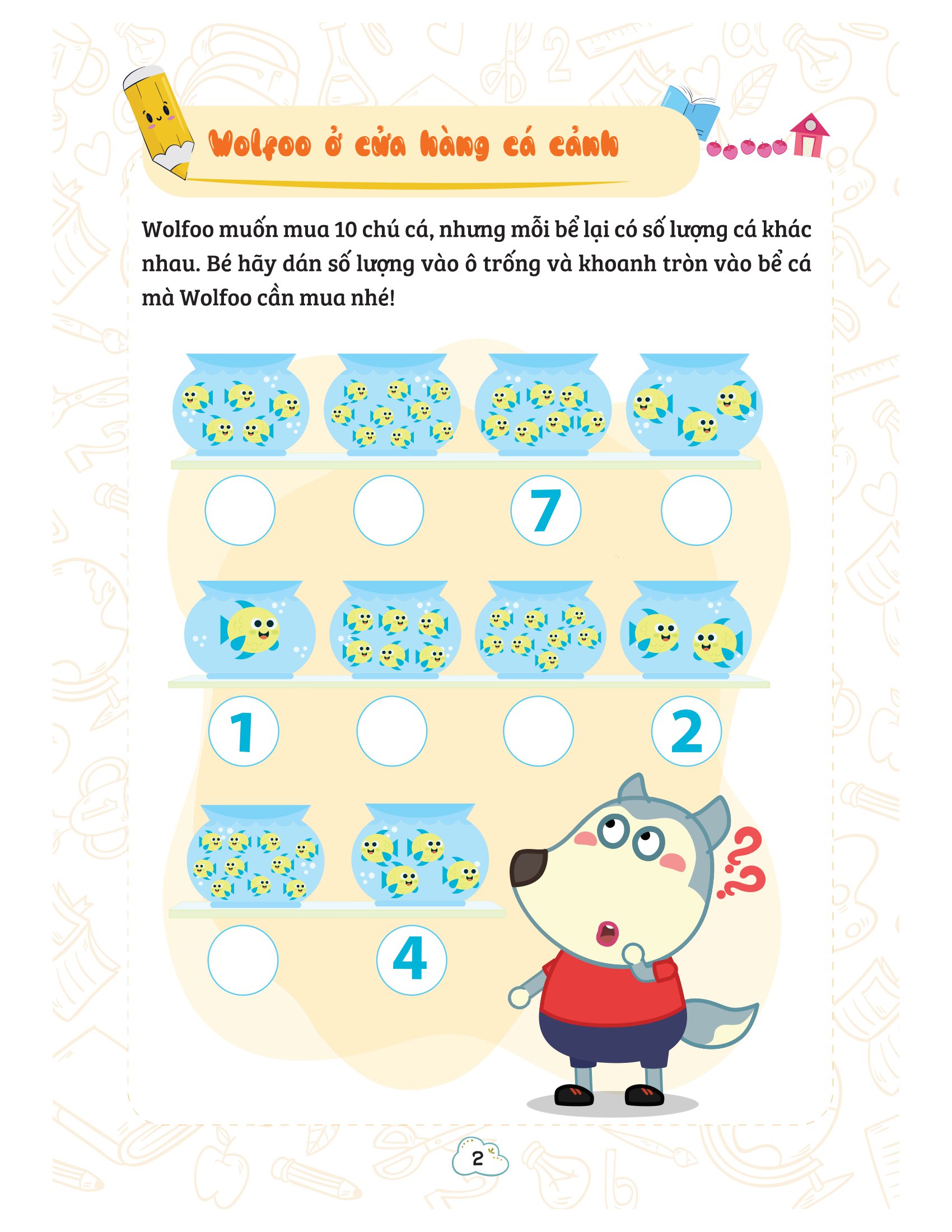 bộ sách wolfoo khám phá toán học vui - tập 1-4 (bộ 4 cuốn) - Ảnh 16