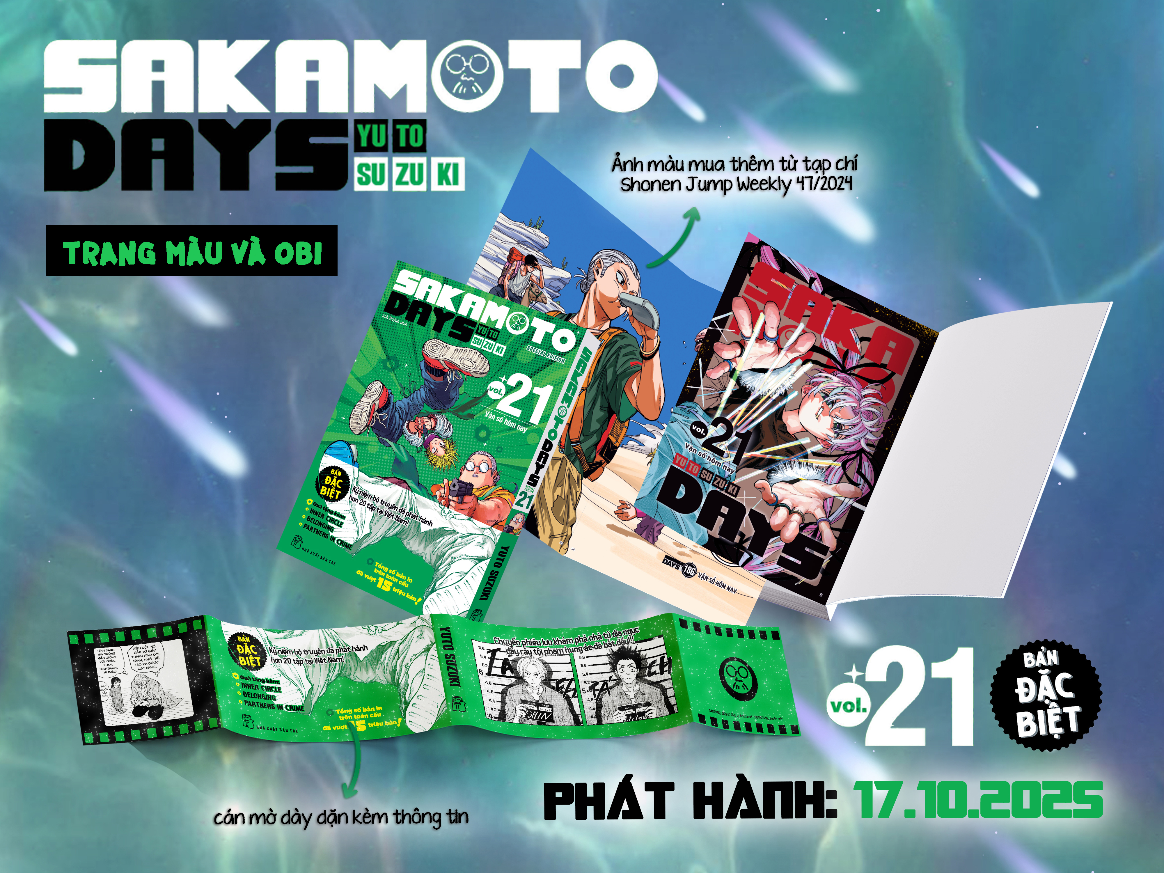 Bộ Sakamoto Days - Tập 21 - Vận Số Hôm Nay - Bản Đặc Biệt - Tặng Kèm Standee Mica + Filmstrip PVC + Postcard - Ảnh 3