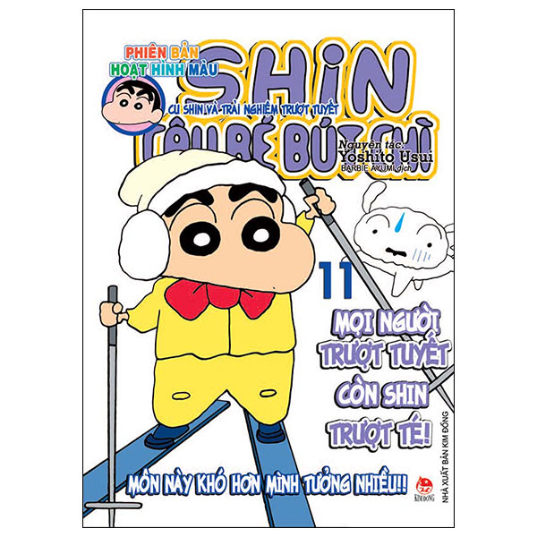 bộ shin - cậu bé bút chì - phiên bản hoạt hình màu - tập 11 - cu shin và trải nghiệm trượt tuyết (tái bản 2024)