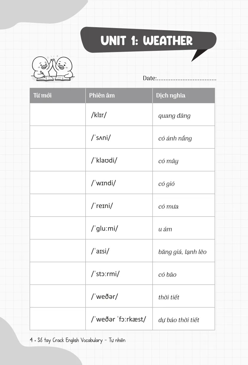 Bộ Sổ Tay Crack English Vocabulary - Xây Chắc 540 Từ Vựng Tiếng Anh Theo Chủ Đề Chỉ Với 30 Phút Mỗi Ngày - Chủ Đề Tự Nhiên - Ảnh 5