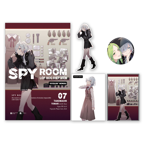 bộ spy room - lớp học điệp viên - tập 7: hyoujin monika - bản siêu đặc biệt - tặng kèm bookmark + thẻ nhân vật + huy hiệu + standee