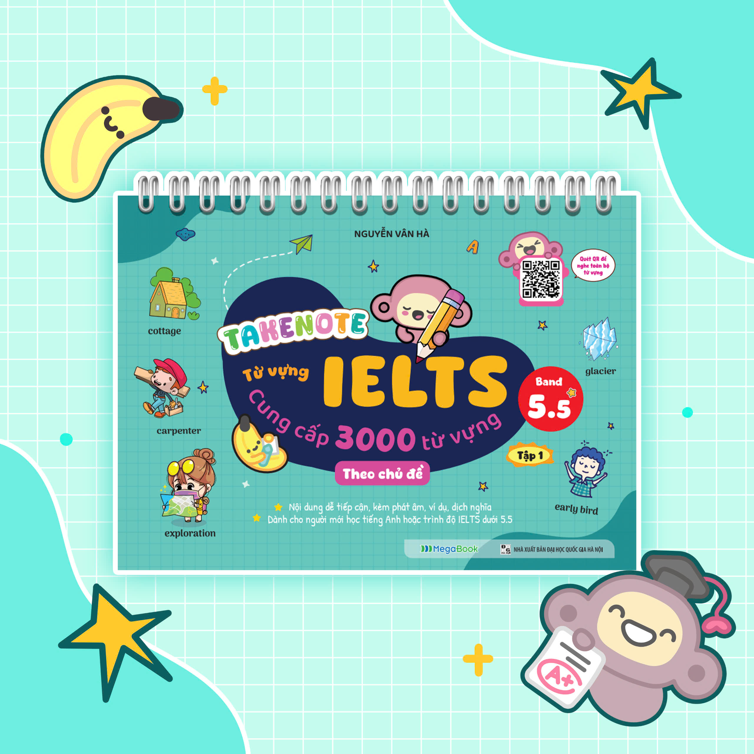 Bộ Takenote - Từ Vựng IELTS - Cung Cấp 3000 Từ Vựng Theo Chủ Đề - Band 5.5 - Tập 1 - Ảnh 2