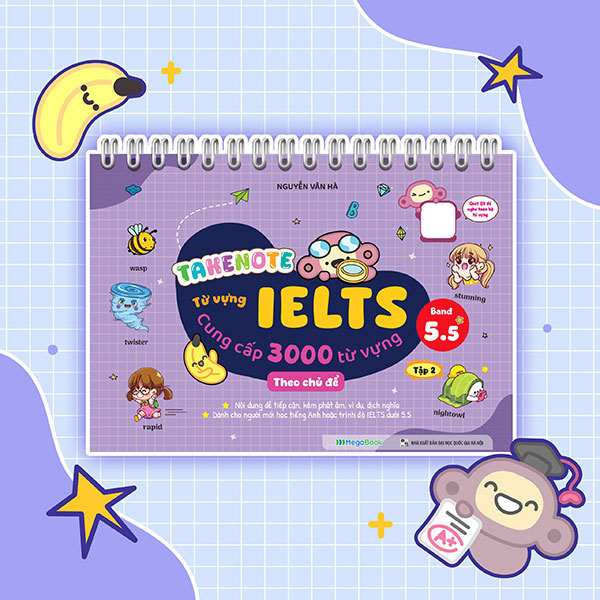 Bo
						
										
										Takenote - Tu Vung IELTS - Cung Cap 3000 Tu Vung Theo Chu De - Band 5.5 - Tap 2