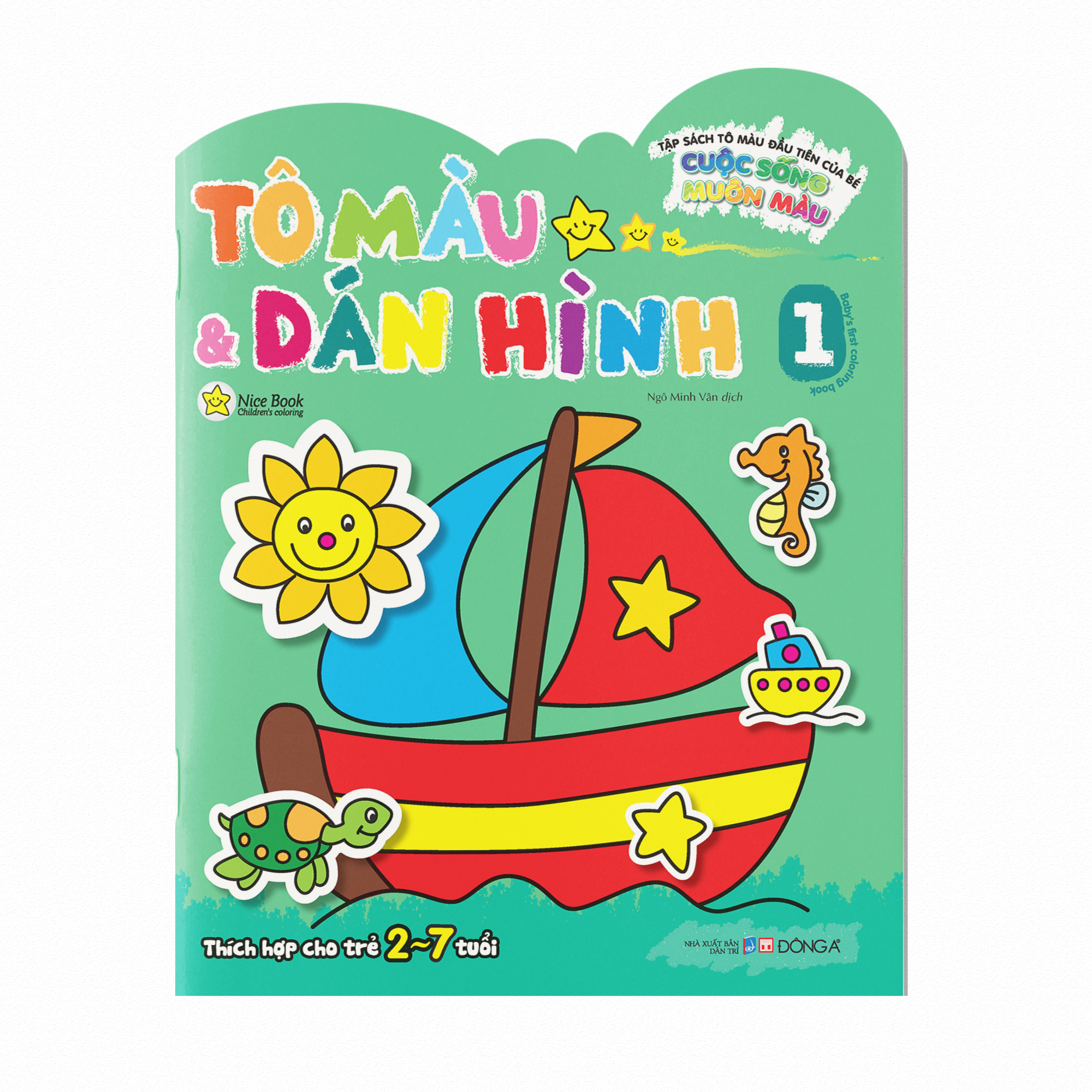 Bộ Tập Sách Tô Màu Đầu Tiên Của Bé - Cuộc Sống Muôn Màu - Tô Màu Và Dán Hình - Tập 1 - Ảnh 2