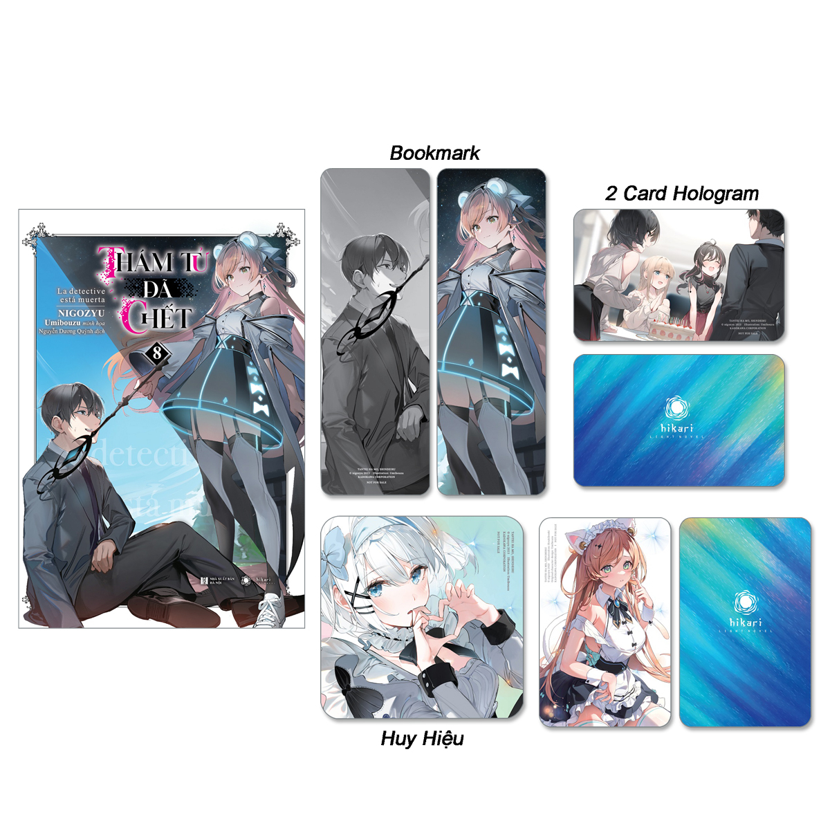 Bộ Thám Tử Đã Chết - Tập 8 - Bản Đặc Biệt - Tặng Kèm 1 Bookmark + 1 Bìa 2 Mặt + 2 Card Nhân Vật Hologram + 1 Huy Hiệu Vuông - Ảnh 2
