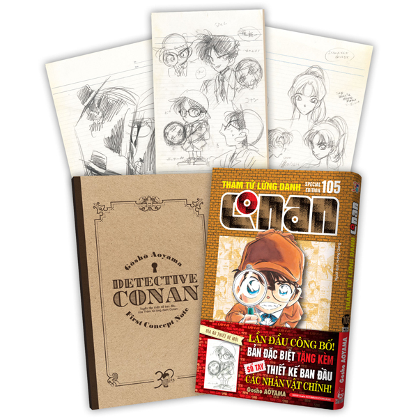 Bo
						
										
										Tham Tu Lung Danh Conan - Tap 105 - Ban Dac Biet - Tang Kem So Tay Thiet Ke Tao Hinh Nhan Vat