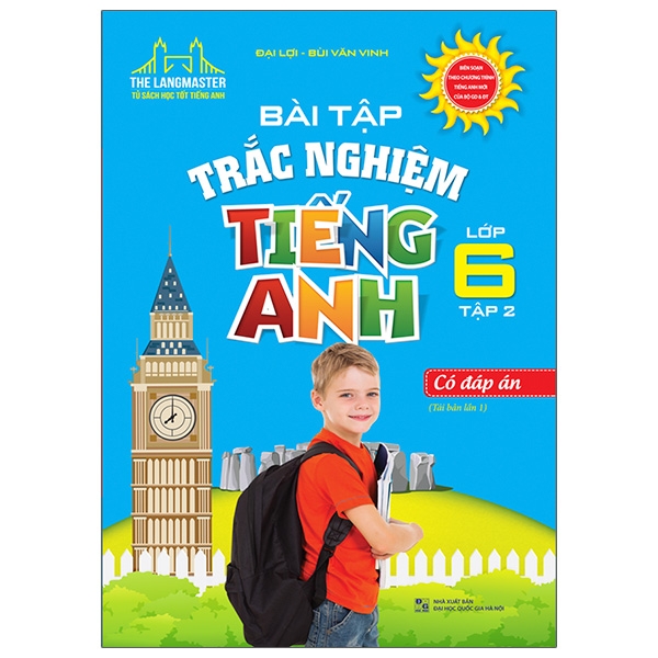 bộ the langmaster - bài tập trắc nghiệm tiếng anh lớp 6 tập 2 - có đáp án (tái bản 2020)