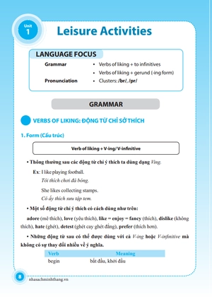 bộ the langmaster - chinh phục ngữ pháp và bài tập tiếng anh lớp 8 - tập 1 (tái bản 2021) - Ảnh 3