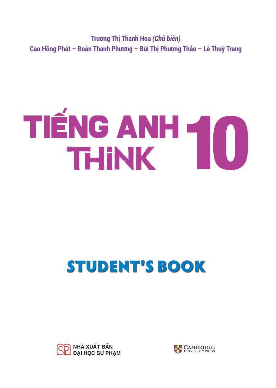 bộ tiếng anh 10 think - student's book - Ảnh 2