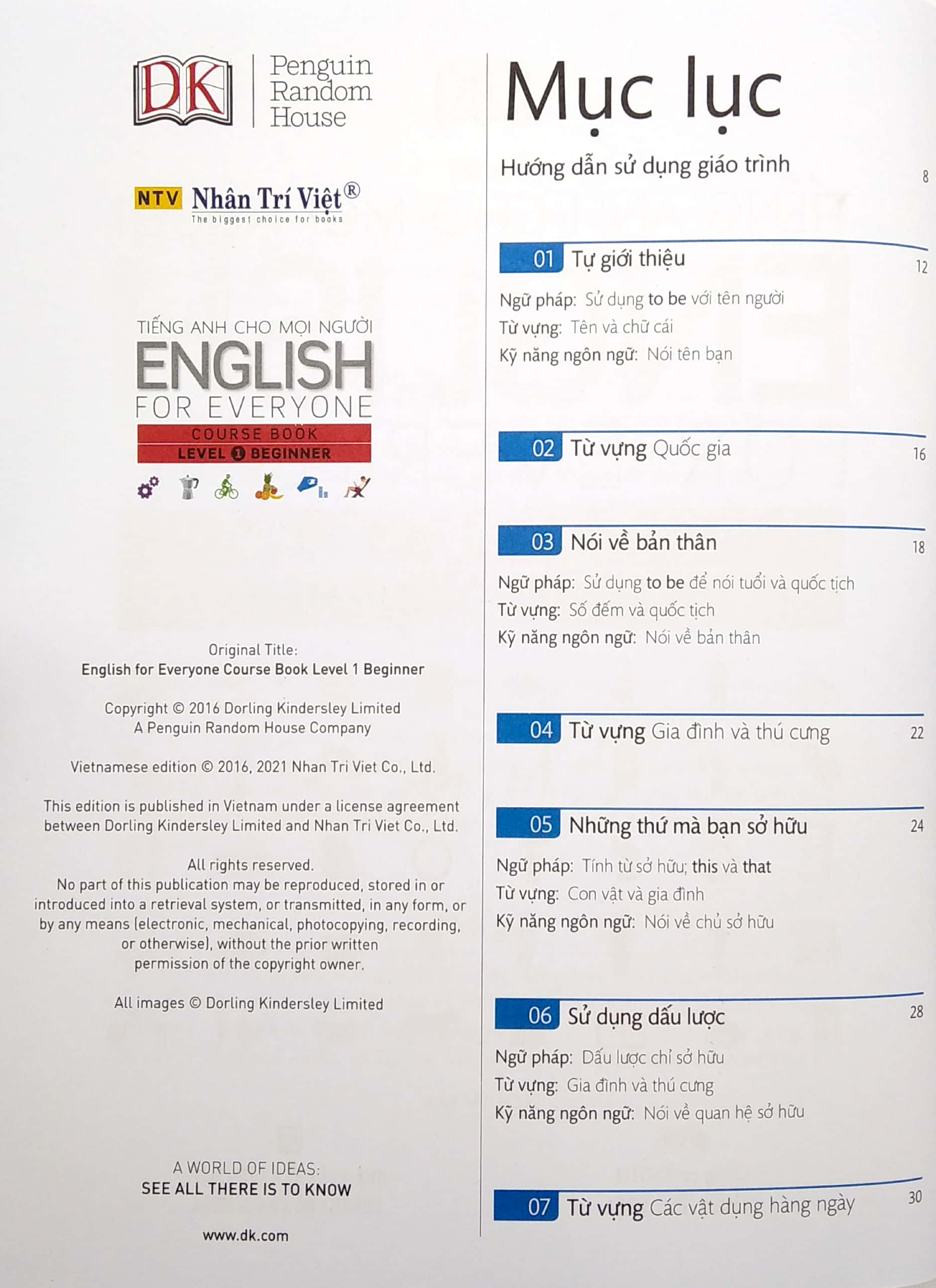 bộ tiếng anh dành cho mọi người - english for everyone - level 1 beginner - course book - Ảnh 3