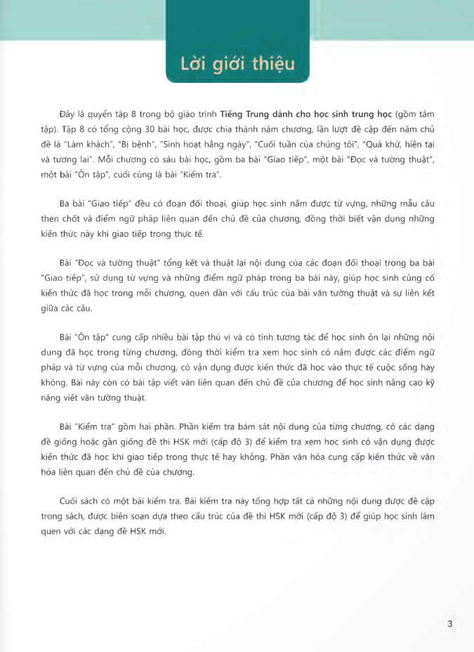 Bộ Tiếng Trung Dành Cho Học Sinh Trung Học - Tập 8 - Ảnh 3