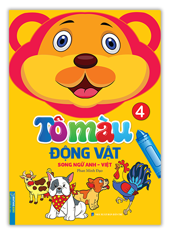 bộ tô màu động vật - tập 4 (song ngữ anh - việt) - Ảnh 2