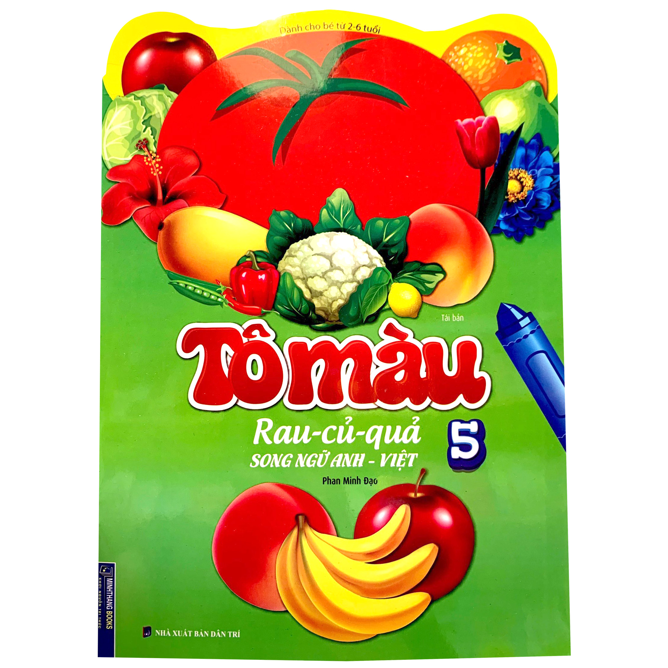 bộ tô màu rau - củ - quả - tập 5 (song ngữ anh - việt) - Ảnh 2