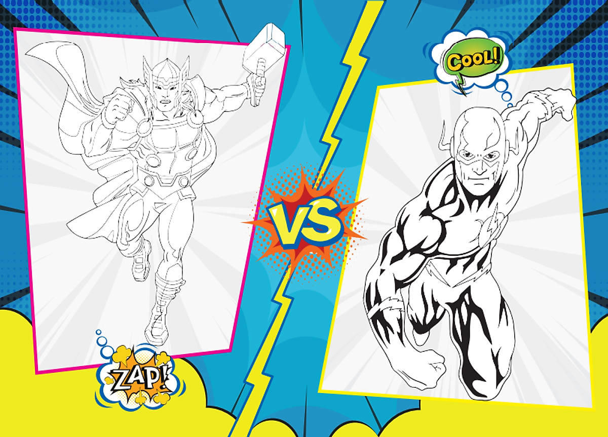 bộ tô màu rèn luyện iq eq cq - super heroes siêu anh hùng - tập 1 - tặng kèm sticker - Ảnh 3