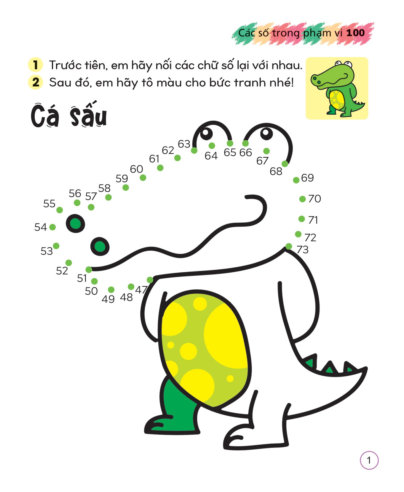 Bộ Tô Màu Sáng Tạo Giúp Bé Làm Quen Với Chữ Cái Và Con Số - Các Số Trong Phạm Vi 100 - Ảnh 2