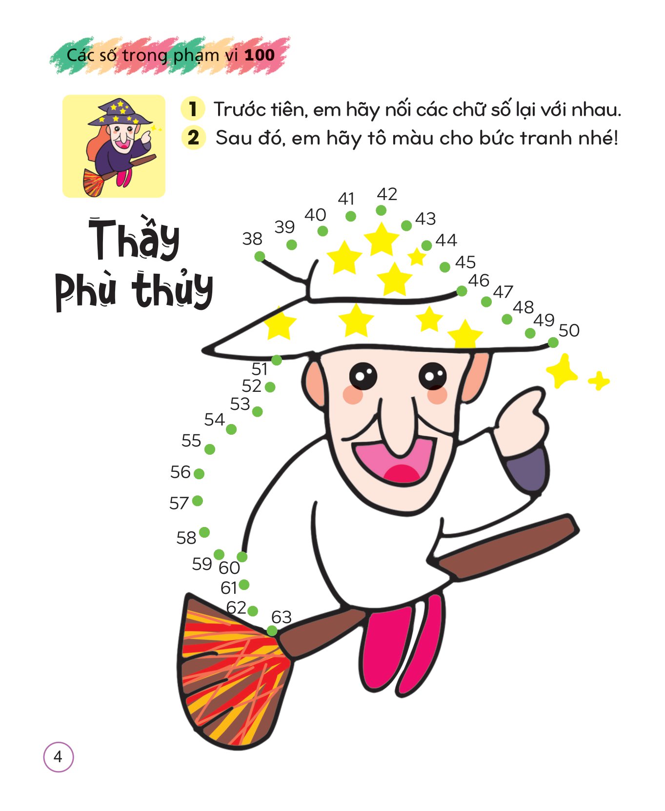 Bộ Tô Màu Sáng Tạo Giúp Bé Làm Quen Với Chữ Cái Và Con Số - Các Số Trong Phạm Vi 100 - Ảnh 5