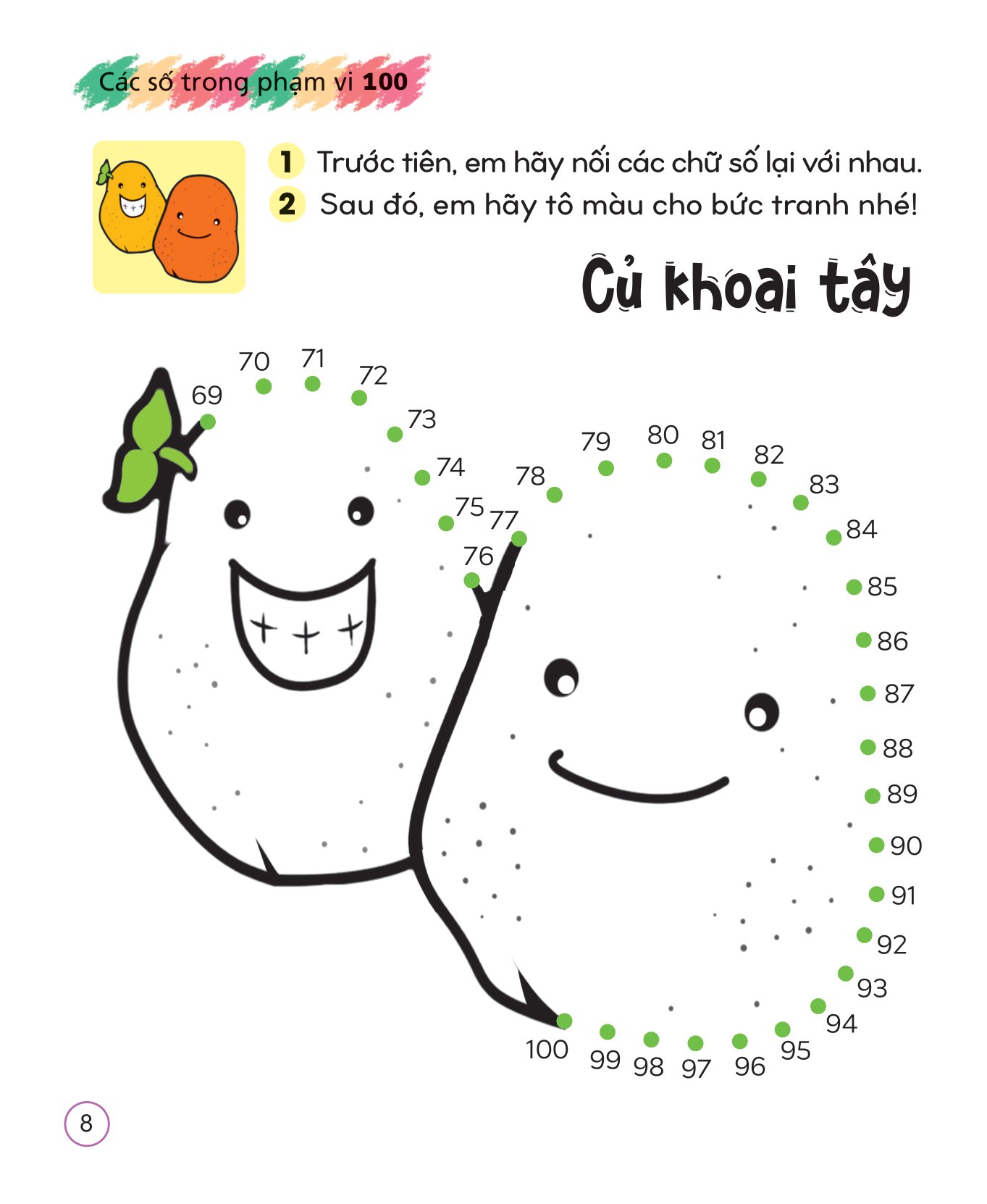 Bộ Tô Màu Sáng Tạo Giúp Bé Làm Quen Với Chữ Cái Và Con Số - Các Số Trong Phạm Vi 100 - Ảnh 9