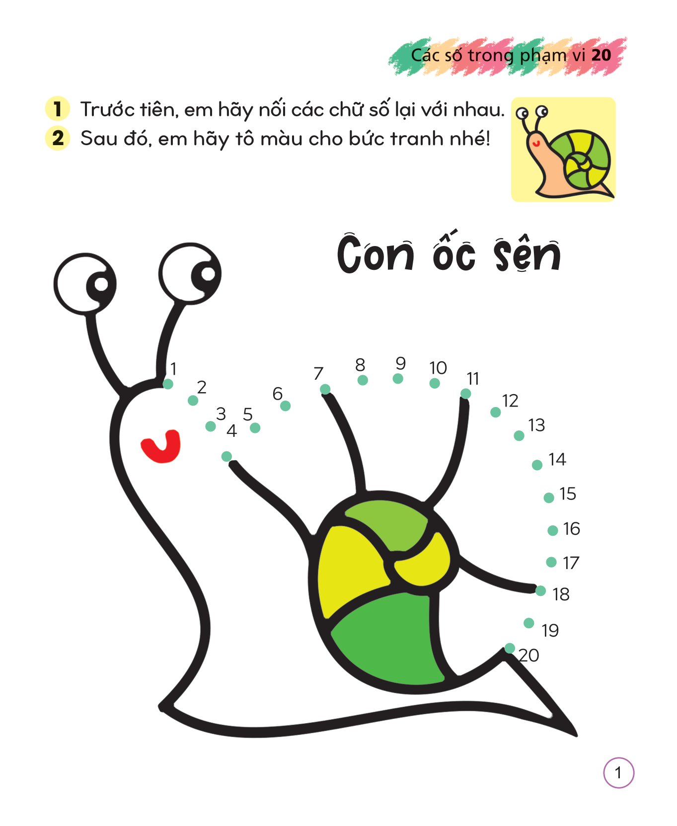 Bộ Tô Màu Sáng Tạo Giúp Bé Làm Quen Với Chữ Cái Và Con Số - Các Số Trong Phạm Vi 20 - Ảnh 2