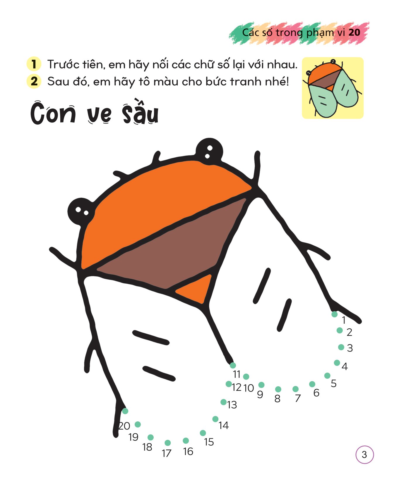 Bộ Tô Màu Sáng Tạo Giúp Bé Làm Quen Với Chữ Cái Và Con Số - Các Số Trong Phạm Vi 20 - Ảnh 4