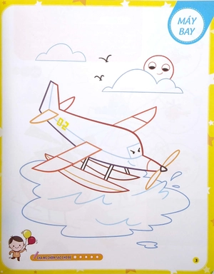 bộ tô màu theo từng bước - máy bay, chim chóc, côn trùng 1 - Ảnh 4