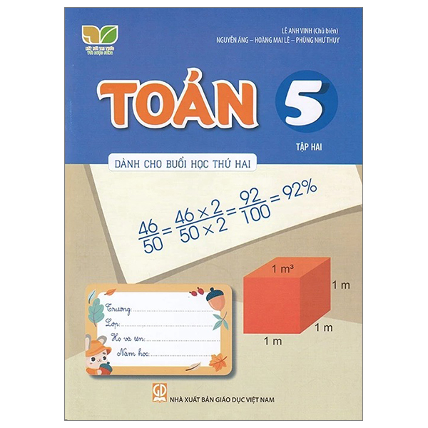 Bộ Toán 5 - Tập 2 (Kết Nối) (Dành Cho Buổi Học Thứ Hai)