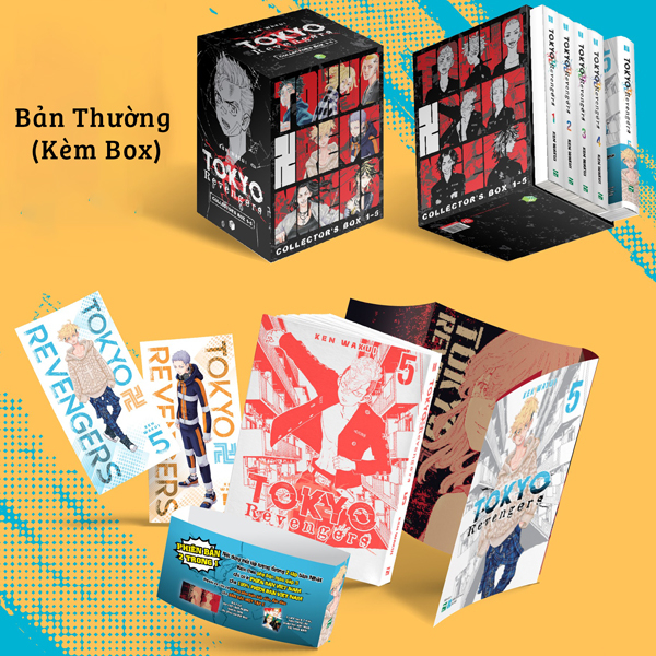 bộ tokyo revengers - tập 5 - bản thường - bìa 2 mặt - bản kèm box