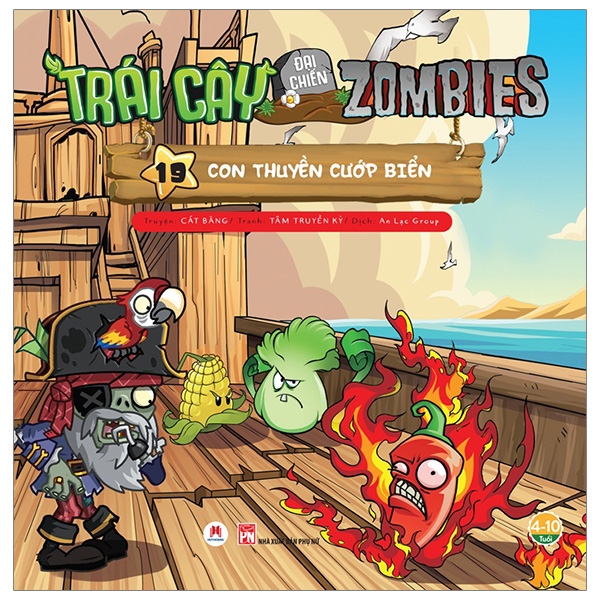 bộ trái cây đại chiến zombie 19 - con thuyền cướp biển (tái bản 2019)