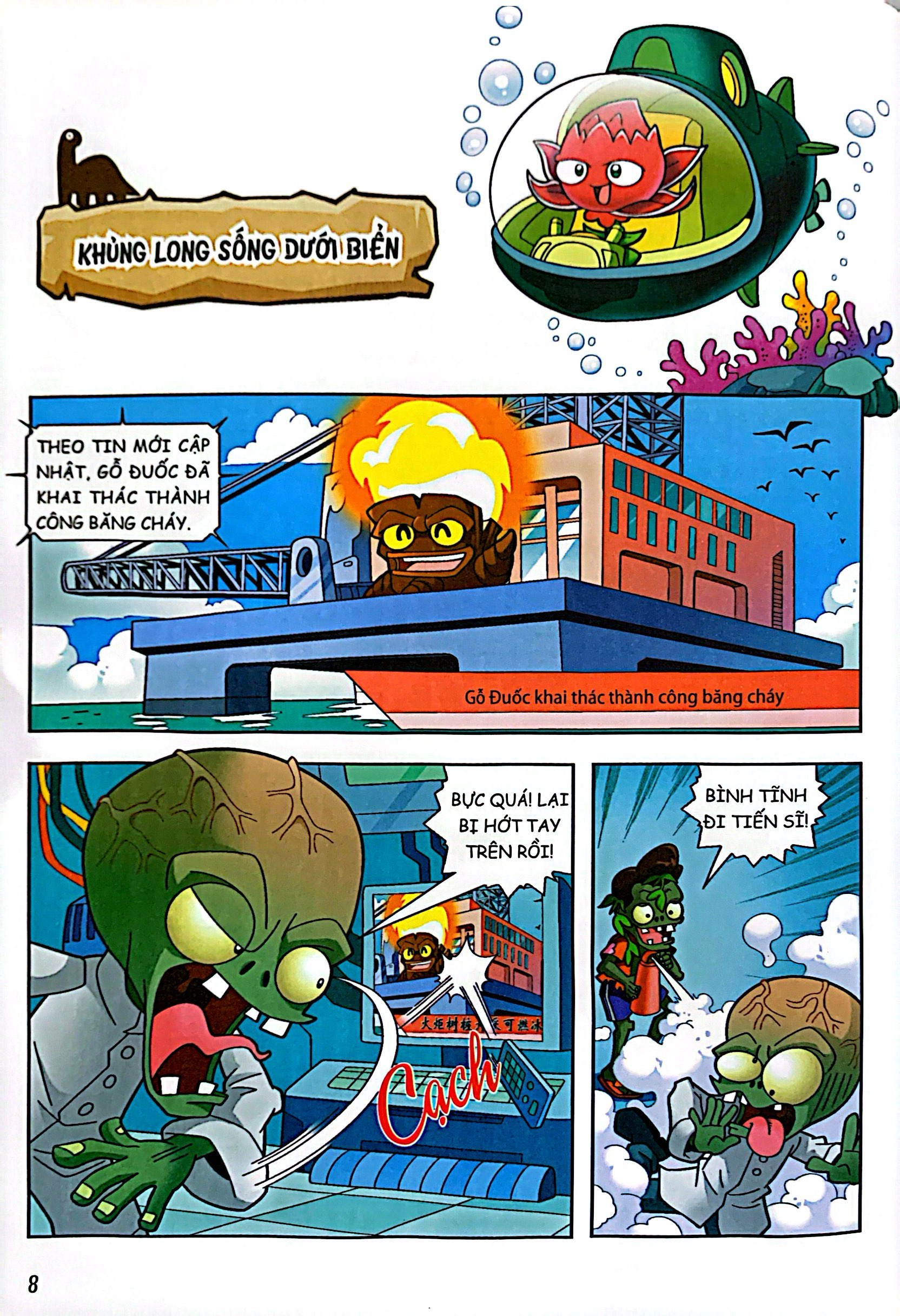 bộ trái cây đại chiến zombie - thế giới khủng long - tập 11: thợ săn đáy biển (tái bản) - Ảnh 6