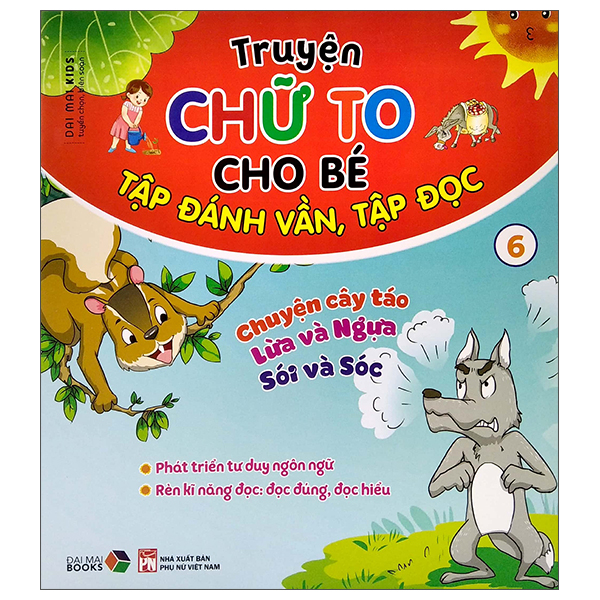 bộ truyện chữ to cho bé tập đánh vần tập đọc 6