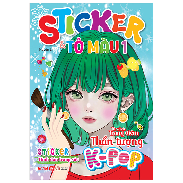 Bộ Tủ Sách Trang Điểm Thần Tượng K-Pop - Sticker Và Tô Màu - Tập 1